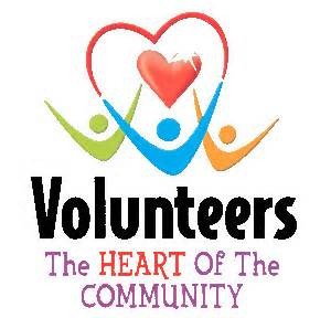 Volunteers The Heart of the Community logo